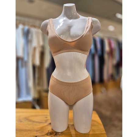 심리스 깊은U넥 브라팬티 세트