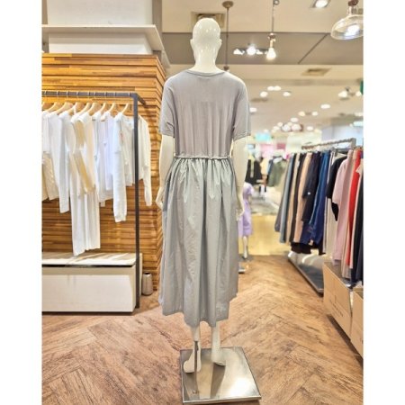 심리스 하이브리드 주름 원피스