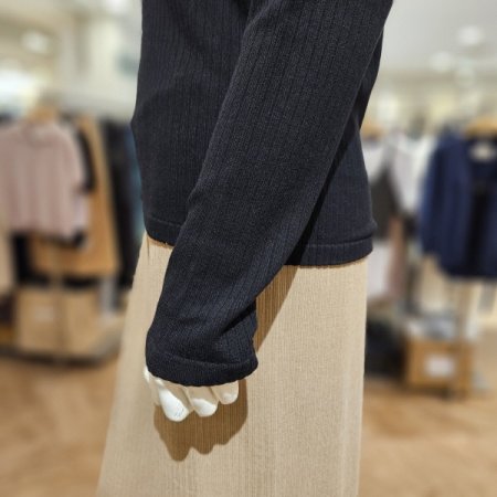 심리스 골지발열 버튼 라운드넥 티셔츠