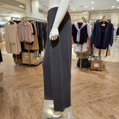 심리스 허리밴딩 골지 발열 와이드팬츠