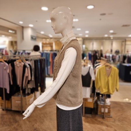 모혼방 케이블 니트 베스트