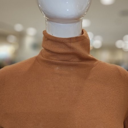 홀가먼트 오가닉코튼 터틀넥니트