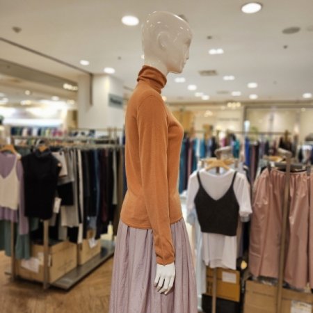 홀가먼트 오가닉코튼 터틀넥니트