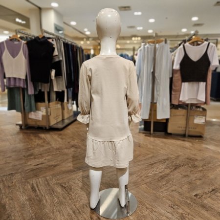 세컨스킨 45세 코튼 루즈핏 롱 원피스