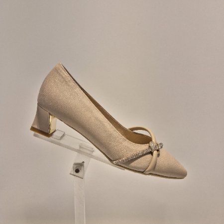 여성 연 베이지 정장 구두