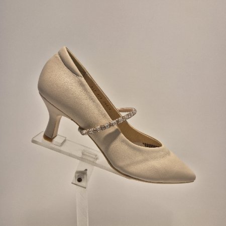 여성 발등 스트랩 정장 구두 연베이지