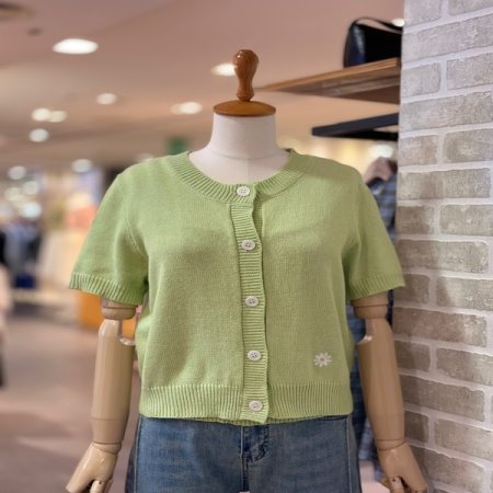 플라워 니트 셋업 가디건