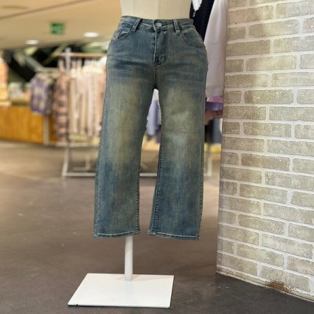 스키니 워싱 데님 팬츠