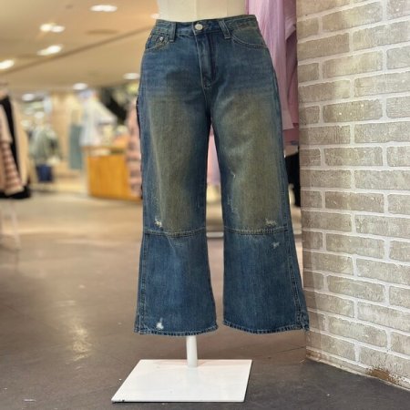 빈티지 스크레치 데님 팬츠