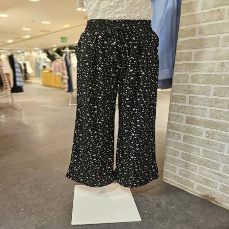 플라워 밴딩 팬츠