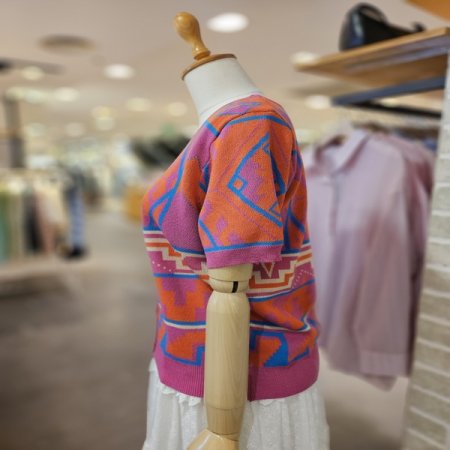 기하학 패턴 가디건