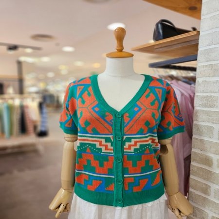 기하학 패턴 가디건