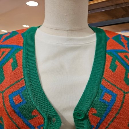 기하학 패턴 가디건