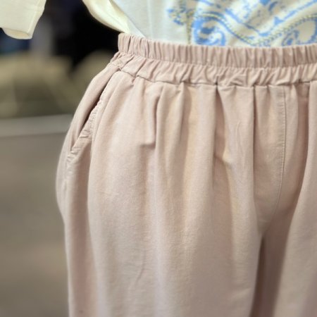 코튼 밴딩 배기 팬츠