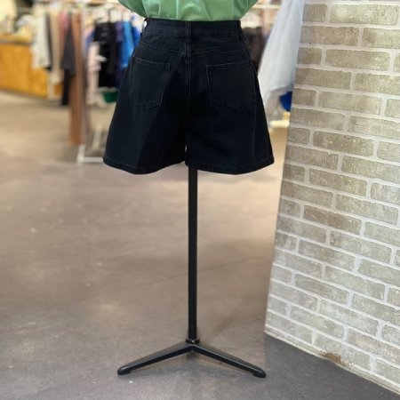 턱 데님 숏 팬츠