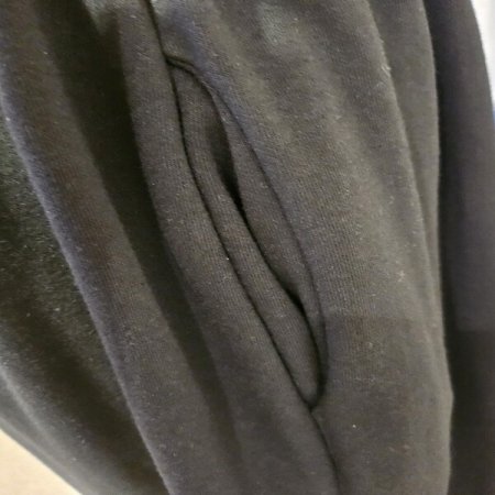 우븐 배색 와이드 8부 팬츠