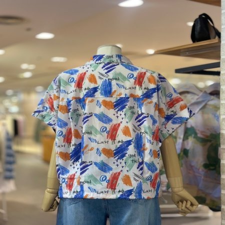 수채화 프린트 남방