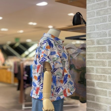 수채화 프린트 남방