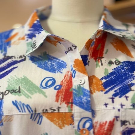 수채화 프린트 남방