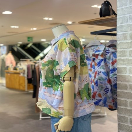 수채화 프린트 남방