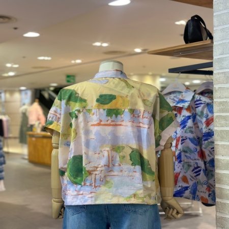 수채화 프린트 남방