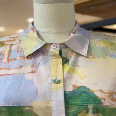 수채화 프린트 남방