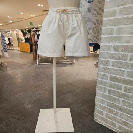 솔리드 면 밴딩 숏 팬츠