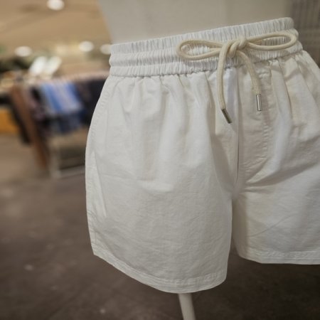 솔리드 면 밴딩 숏 팬츠