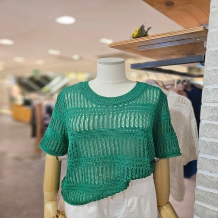 루즈 그물 스웨터