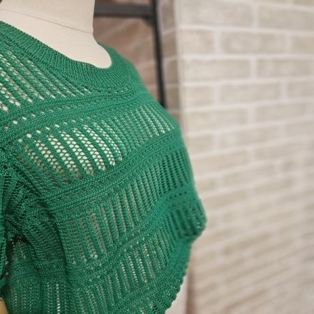 루즈 그물 스웨터