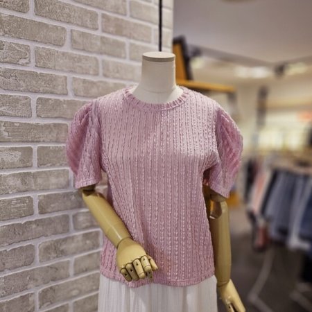 퍼프 소매 티셔츠