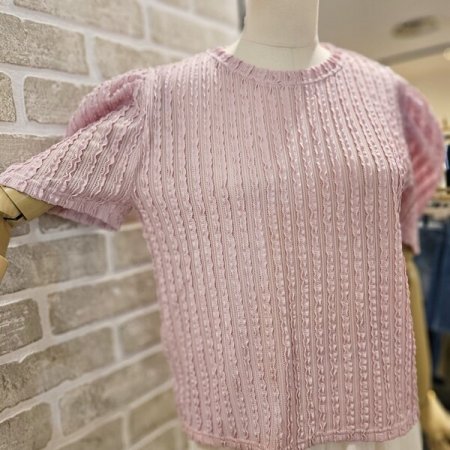 퍼프 소매 티셔츠