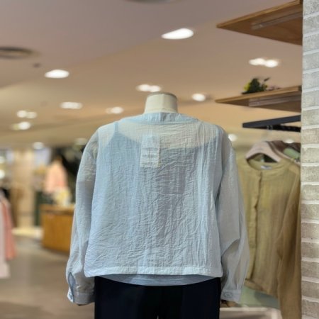 라운드넥 슬리브리스 남방 세트