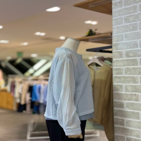 라운드넥 슬리브리스 남방 세트