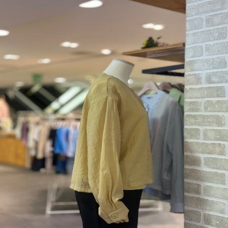 라운드넥 슬리브리스 남방 세트