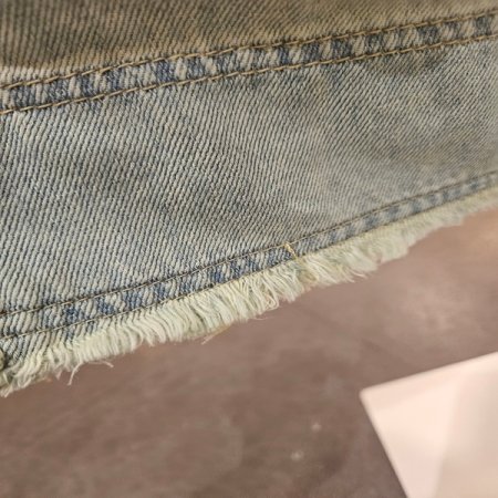 8부 밑단 데끼 데님 팬츠