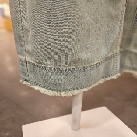 8부 밑단 데끼 데님 팬츠
