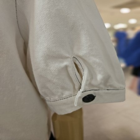 배색 스티치 퍼프 자켓