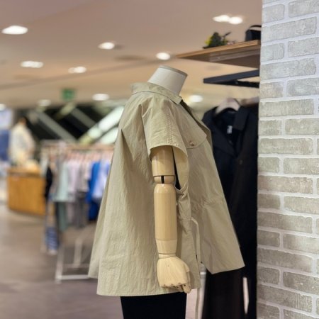 허리 스트링 조끼 자켓