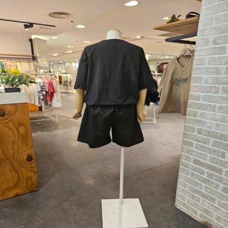 아노락 브이넥 티 숏팬츠 셋업