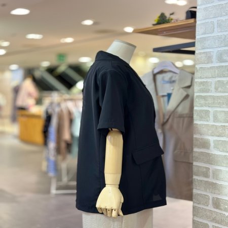 투 버튼 반팔 자켓