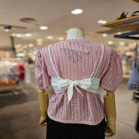 테슬 레이스 니트 베스트