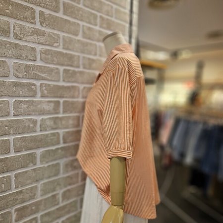 꽃 자수 스트라이프 남방