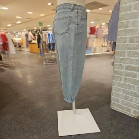 배기핏 워싱 데님 팬츠