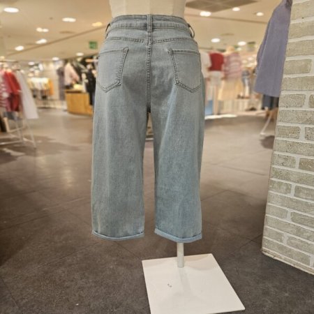 배기핏 워싱 데님 팬츠