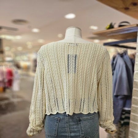 레이스 그물 스웨터