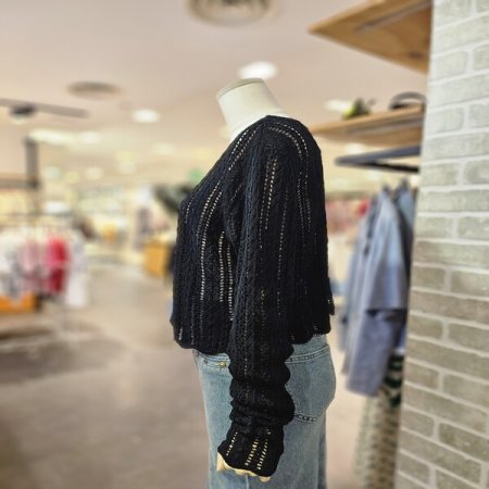 레이스 그물 스웨터