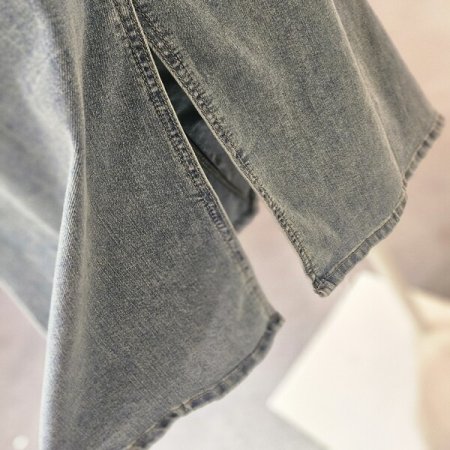 장식 머메이드 데님 스커트