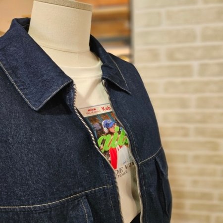 스티치 셋업 데님 베스트