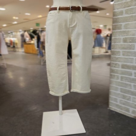 벨트 배기핏 스판 팬츠